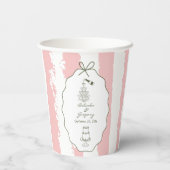 Whimsical Stripes Handwritten Painted Wedding  Pappbecher (Rückseite)