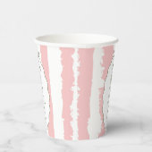 Whimsical Stripes Handwritten Painted Wedding  Pappbecher (Rechts)