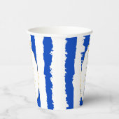 Whimsical Stripes Handwritten Painted Wedding  Pappbecher (Rechts)