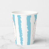 Whimsical Stripes Handwritten Painted Wedding  Pappbecher (Rechts)