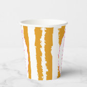 Whimsical Stripes Handwritten Painted Wedding  Pappbecher (Rechts)