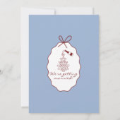 Whimsical Stripes Handwritten Painted Wedding  Save The Date (Rückseite)