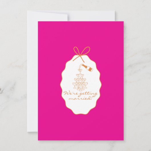 Whimsical Stripes Handwritten Painted Wedding  Save The Date (Rückseite)