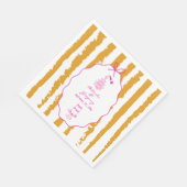 Whimsical Stripes Handwritten Painted Wedding  Serviette (Ecke)