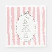 Whimsical Stripes Handwritten Painted Wedding  Serviette (Vorderseite)