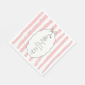 Whimsical Stripes Handwritten Painted Wedding  Serviette (Ecke)