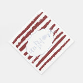 Whimsical Stripes Handwritten Painted Wedding  Serviette (Ecke)