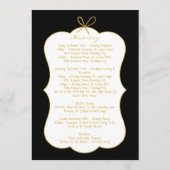 Whimsical Stripes Handwritten Wedding Itinerary Programm (Rückseite)