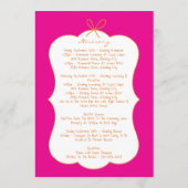 Whimsical Stripes Handwritten Wedding Itinerary Programm (Rückseite)