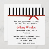 Whimsical Striping Geburtstag Einladung (Vorne/Hinten)