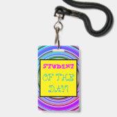 Whimsical "STUDENT DES TAGES"! Abzeichen Ausweis (Vorderseite mit Lanyard)