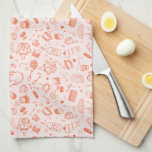 Whimsical Style Tee Party Doodle Geschirrtuch<br><div class="desc">Doodle-Tee-Party im Whimsikstil mit Kuchen,  Teeköpfen und Teetassen.</div>