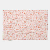 Whimsical Style Tee Party Doodle Geschirrtuch (Horizontal)