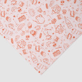 Whimsical Style Tee Party Doodle Seidenpapier (Ausschnitt)