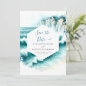Whimsical Stylish Nautical Wedding Save The Date (Stehend Vorderseite)