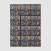 Whimsical Südwest Coyote Tiled Decoupage Seidenpapier (Vorderseite)