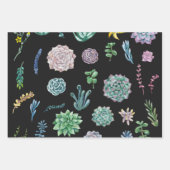 Whimsical Sukkulent Wrap: Das Aufblühen Ihres Gesc Geschenkpapier Set (Vorderseite)
