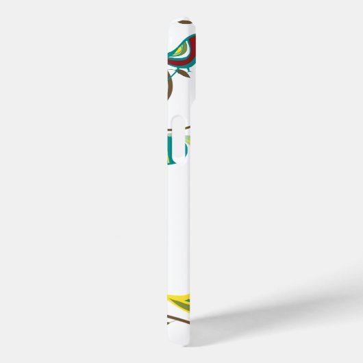 Whimsical Summer Birds Wirbel Branches Modern Chic Case-Mate iPhone Hülle (Rückseite / Rechts)