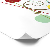 Whimsical Summer Birds Wirbel Moderne Naturweine Poster (Ecke)