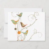 Whimsical Summer Birds & Wirbel Save the Date Card Einladung (Rückseite)