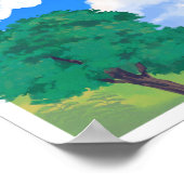 Whimsical Summer Countryside Poster (Ecke)