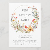 Whimsical Summer Floral Wedding Programm (Vorderseite)