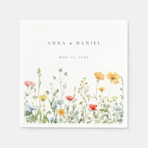 Whimsical Summer Floral Wedding Serviette