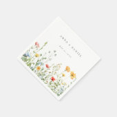 Whimsical Summer Floral Wedding Serviette (Ecke)