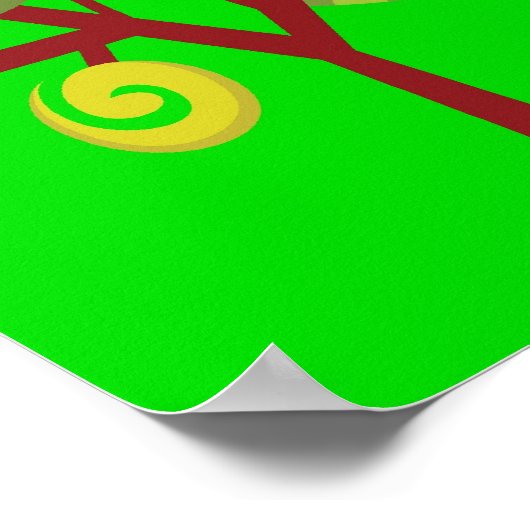 Whimsical Summer Lollipop Tree farbenfroher Wald Poster (Ecke)