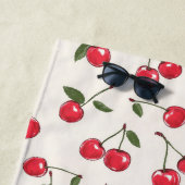 Whimsical Summer Red Cherry Strandtuch (Beispiel)