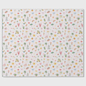 Whimsical Summer Watercolor Pattern Geschenkpapier (Flach)