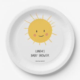 Whimsical Sun Baby Dusche Pappteller