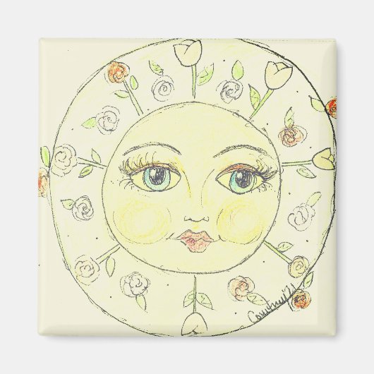 Whimsical Sun - CBS Sonntagmorgen Magnet (Vorne)