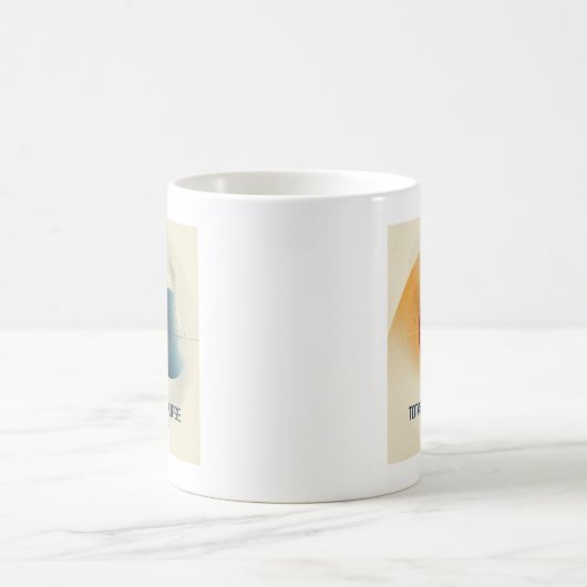 Whimsical Sun Moon Solar Eclipse Kaffeetasse (Mittel)