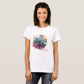 Whimsical Sunset Langsamer Spaß Inspirivity Hübsch T-Shirt (Vorne ganz)