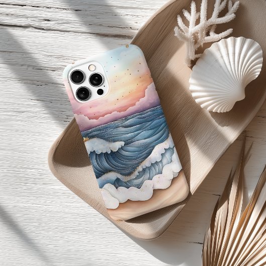 Whimsical Sunset Ocean Waves und Beach Scene Case-Mate iPhone Hülle