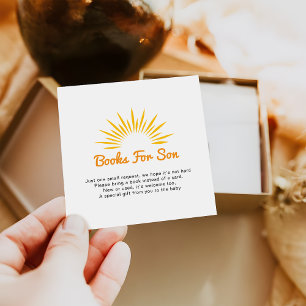 Whimsical Sunshine Baby Showbücher für Baby Begleitkarte