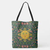 Whimsical Sunshine & Vines Boho Muster Tasche (Rückseite)
