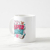 Whimsical Super Krankenschwester Kaffeetasse (Vorderseite Links)