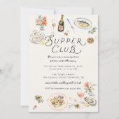 Whimsical Supper Club Abendessen Einladung (Vorderseite)