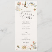 Whimsical Supper Club Abendmenü Menükarte (Vorderseite)