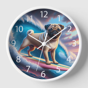 Whimsical Surfing Mops Uhr