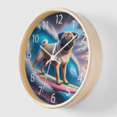 Whimsical Surfing Mops Uhr (Winkel)