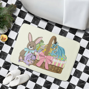 Whimsical süße Fantasy-Drachen-Osterkorb Badematte