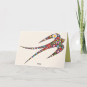 Whimsical Swallow Bird farbenfrohe Frühlingsblumen Dankeskarte (Rückseite)
