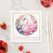 Whimsical Swan Paper Napkins Serviette (Beispiel)