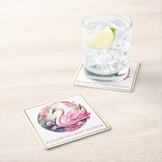 Whimsical Swan Paper Untersetzer (Vor Ort)