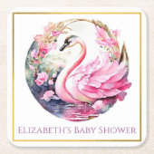 Whimsical Swan Paper Untersetzer (Vorderseite)