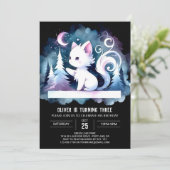 Whimsical Sweet Cat Geburtstag Einladung (Stehend Vorderseite)