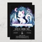Whimsical Sweet Cat Geburtstag Einladung (Vorne/Hinten)